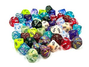 Bag of 50™ Assorted Loose Mini-Polyhedral d10s - Importado