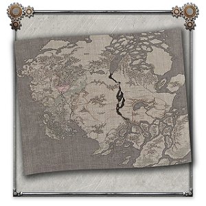 Iron Kingdoms RPG Requiem Cloth Map - Importado