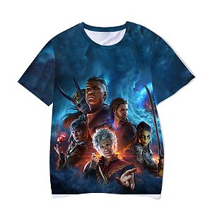 Camiseta Baldurs Gate III - HEROES - Tamanho XL - Importada