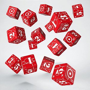 Battle United Kingdom Red & white D6 Dice (15) - Importado