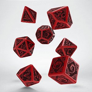 Celtic Red & black Dice Set VINTAGE - Importado