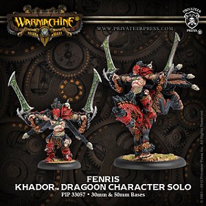 Warmachine - Khador - Fenris - Dragoon Character Solo - Importado