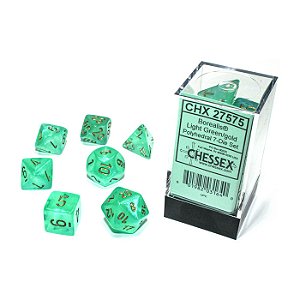 7-Set Cube Borealis Luminary Light Green with Gold - Importado