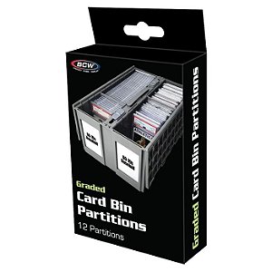 Graded Card Bin Partitions Gray (12) - Importado