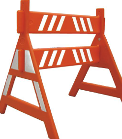 Cavalete desmontável 1x1m Laranja e Branco