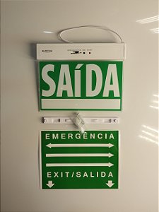 Placa De Balizamento Saída Emergência Face Única Avcb Verde