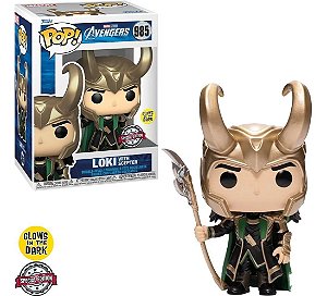 Loki With Scepter 985 GITD Exclusivo Pop Funko Marvel