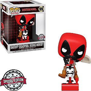 Sheriff Deadpool Riding Horsey 99 Rides Pop Funko Marvel