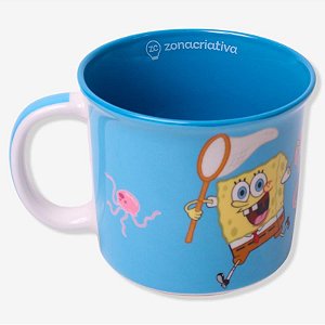 Caneca Tom Bob Esponja Patrick Agua Viva 350ml ZC - 10026426