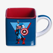 Caneca Capitão América 3D Cubo Cerâmica 300ml,- ZC  10024480