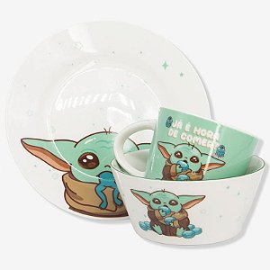 Conjunto Bowl Caneca Prato Baby Yoda Star Wars - ZC 10025741