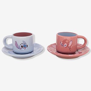 Kit Xicara com Pires Stitch e Angel - Disney 50ml - 10026389
