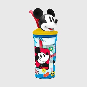 Copo 3D com Canudo Mickey Disney 360ml - Tuut - 26967