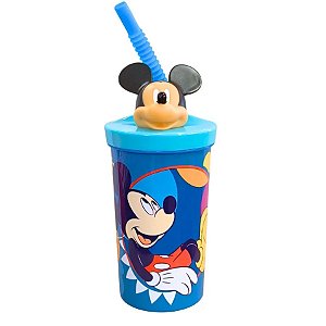 Copo 3D com Canudo Mickey Happy Disney 360ml - Tuut - 29784