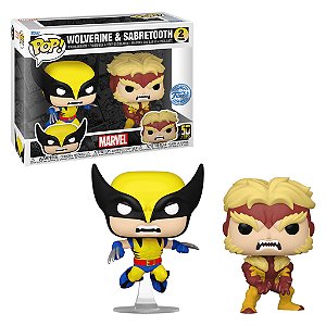 Wolverine Sabretooth Exclusivo Pack2 Pop Funko X-Men Marvel