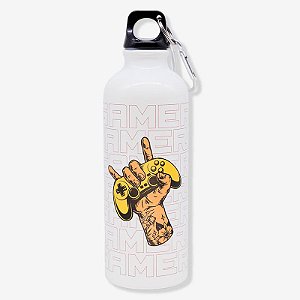 Garrafa com Mosquetão Gamer Skull - Zonacriativa - 10074949