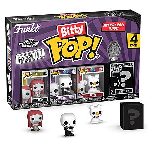 Sally Jack e Zero Pack4 Bitty Pop Estranho Mundo Jack Disney