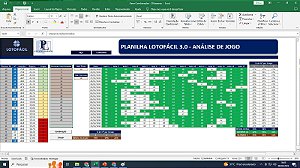 Planilha desdobramento Lotofacil 18, 19 e 20 dezenas