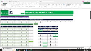 Planilha Gerar Combinações Mega Sena 54 dezenas em 63 jogos | Mega Sena | Mega da Virada