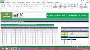 Planilha Excel Lotofácil - Gerador de números