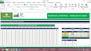 Planilha Lotofácil - Jogos Análise Completa - Excel Avançado