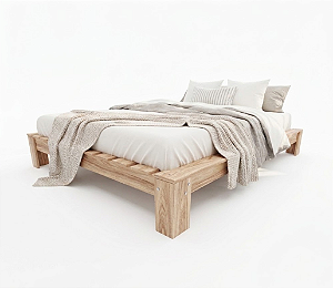 Cama Casal Oriental Penafort Sem Pintura (Crua)