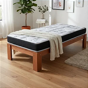 Kit Cama Solteiro Penafort 78 x 188 x 35 + Colchão D23