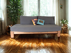Cama Solteiro Oriental 88x188x25 Penafort SEM PINTURA (CRUA)