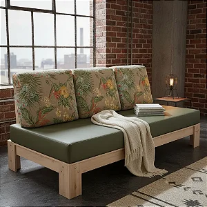 CAMA SOLTEIRO ORIENTAL PENAFORT 78x188x25 SEM PINTURA (CRUA)