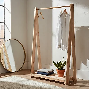 Arara de Roupas Slim Penafort Crua