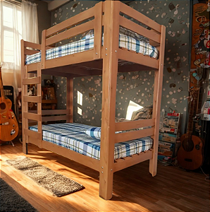 BELICHE MODELO 1 SOLTEIRO 88X188X192 PENAFORT COM GRADES DE PROTEÇÃO EM CIMA