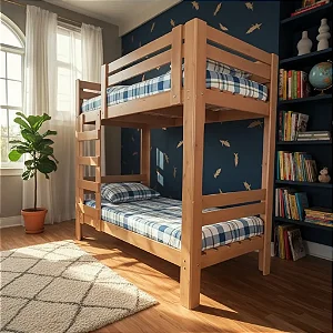 BELICHE MODELO 1 SOLTEIRO 88X188X192 PENAFORT COM GRADES DE PROTEÇÃO EM CIMA