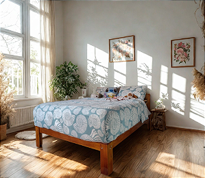 CAMA CASAL PADRÃO COM PÉS 40CM  138X188X40 PENAFORT