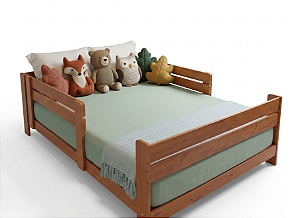 cama casal com grades penafort 138x188x20 sem desenho imbuia