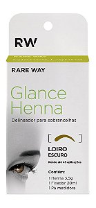 Henna para Design Sobrancelha + Fixador - Loiro Escuro - GLANCE HENNA