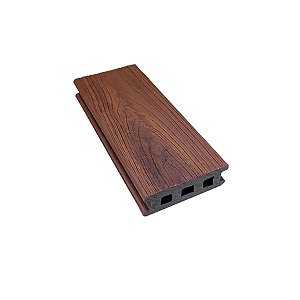 Tábua de Deck em Madeira Plástica 90X32mm 2 Fêmeas Texturizada