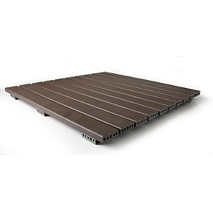 Deck 1x1 m modular jatobá - Madeira Plástica
