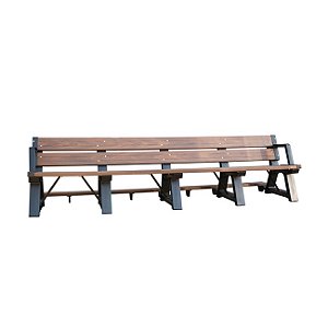 Banco de Igreja 150cm com Genuflexório - Madeira Plástica Ipê