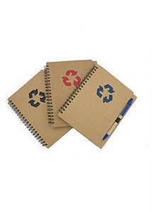Bloco de Anotações Ecológico com Caneta Reciclada