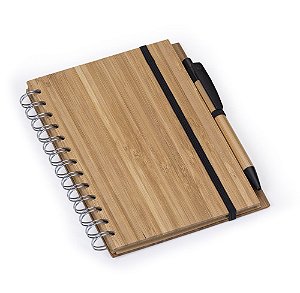 Bloco de Anotações Ecológico com Caneta Bambu