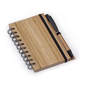 Bloco de Anotações Ecológico com Caneta Bambu