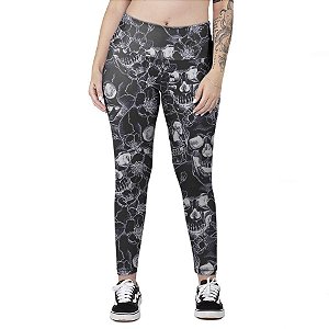 Legging Chess Clothing Caveiras Floral