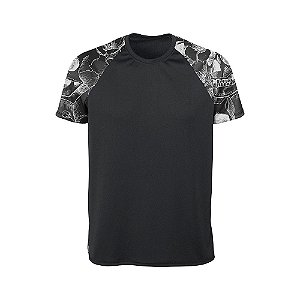 Camiseta Dry Fit Vista Rock Raglan Skulls