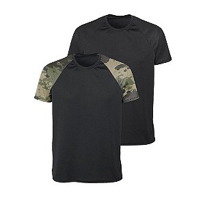Kit Camisetas Dry Fit Vista Rock Raglan Camuflado