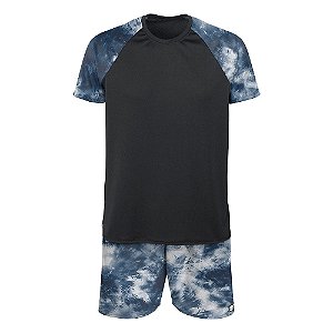 Kit Bermuda e Camiseta Vista Rock Dry Fit Tie Dye