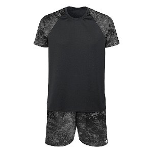 Kit Bermuda e Camiseta Vista Rock Dry Fit Textura