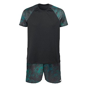 Kit Bermuda e Camiseta Vista Rock Dry Fit Floral