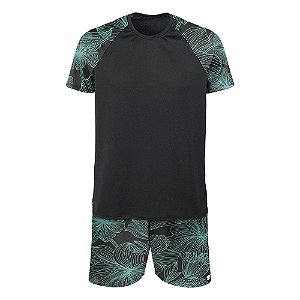 Kit Bermuda e Camiseta Vista Rock Dry Fit Floral