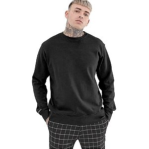 Moletom Crewneck Vista Rock Basic Preto