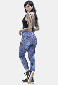 Legging Floral Azul